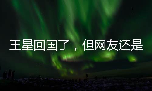 王星回國了，但網友還是想不通：為什么會選擇拐賣明星？