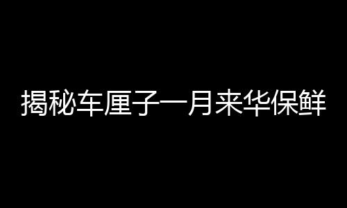 揭秘車厘子一月來華保鮮秘訣，科技與自然共同護航