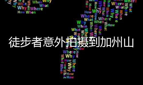 徒步者意外拍攝到加州山火起燃的驚人瞬間