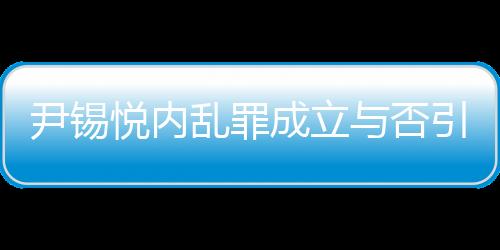 尹錫悅內亂罪成立與否引發熱議，若成立最高可判死刑