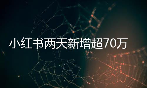 小紅書兩天新增超70萬用戶，用戶增長勢頭強勁